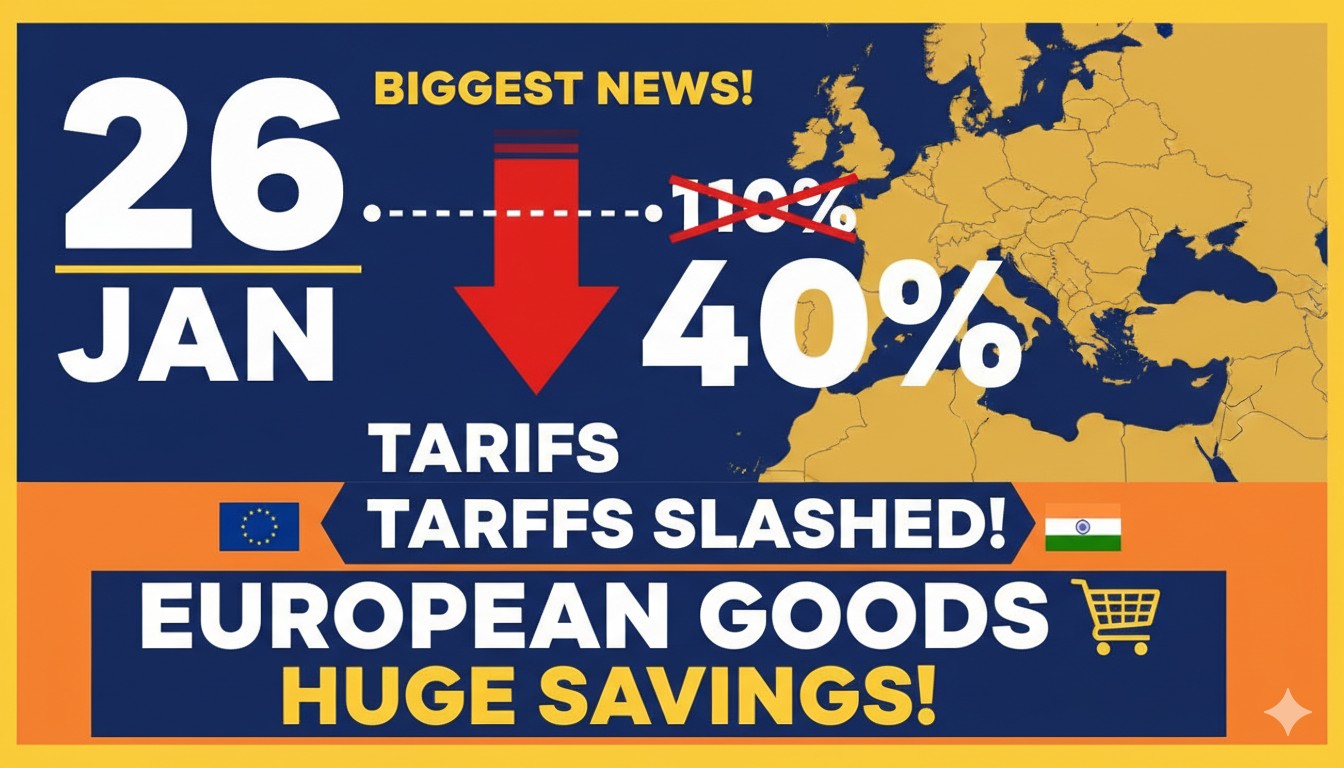 यूरोपीय कारों का काफिला भारत की सड़कों पर, टैरिफ कटौती के बाद सस्ती लग्जरी व्हीकल्स दिखाते हुए