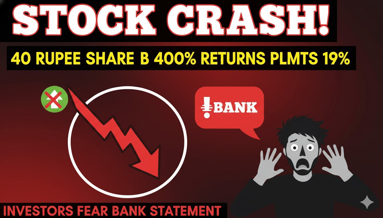 साउथ इंडियन बैंक के शेयर में गिरावट दिखाता ग्राफ