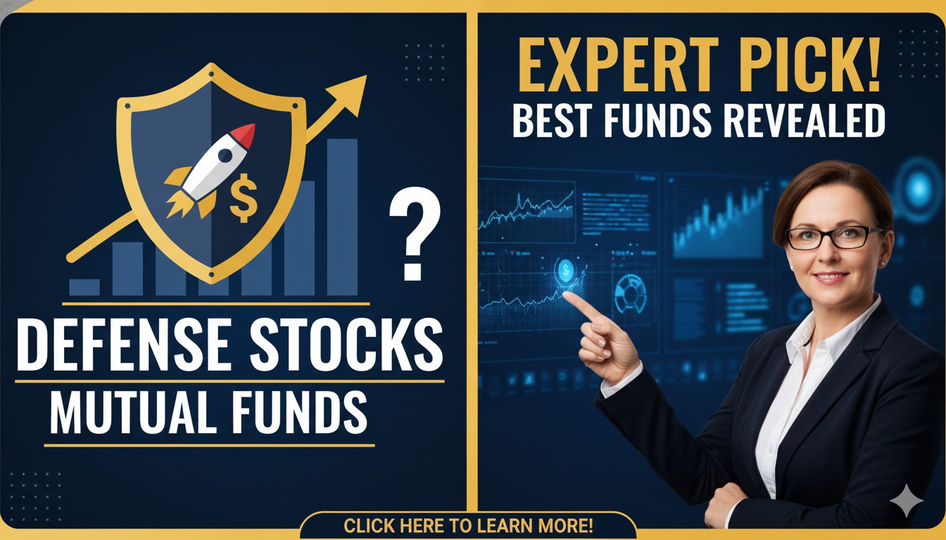 डिफेंस सेक्टर म्यूचुअल फंड्स में निवेश के विकल्प दिखाती ग्राफिकल इमेज
