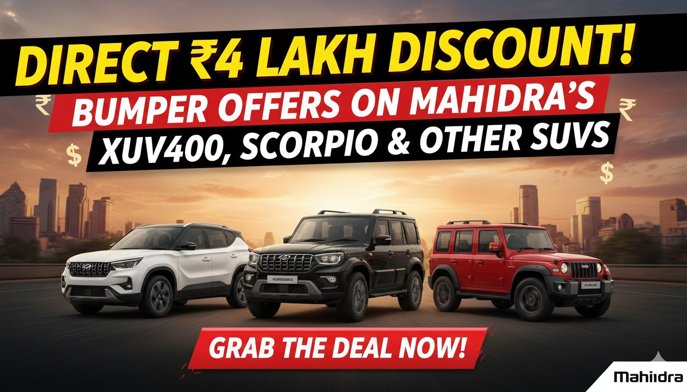 महिंद्रा XUV400 Pro और स्कॉर्पियो क्लासिक SUVs पर मार्च 2026 में ₹4 लाख तक की बंपर छूट