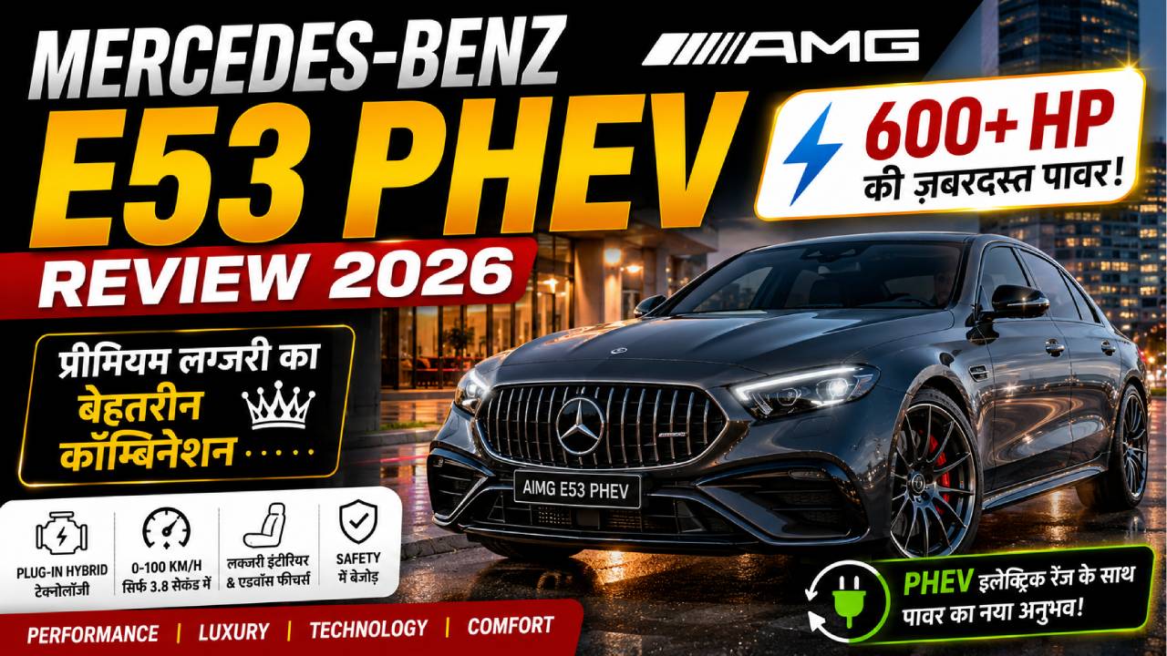 Mercedes-Benz AMG E53 PHEV Review 2026: 600+ HP की पावर और प्रीमियम लग्जरी का बेहतरीन कॉम्बिनेशन