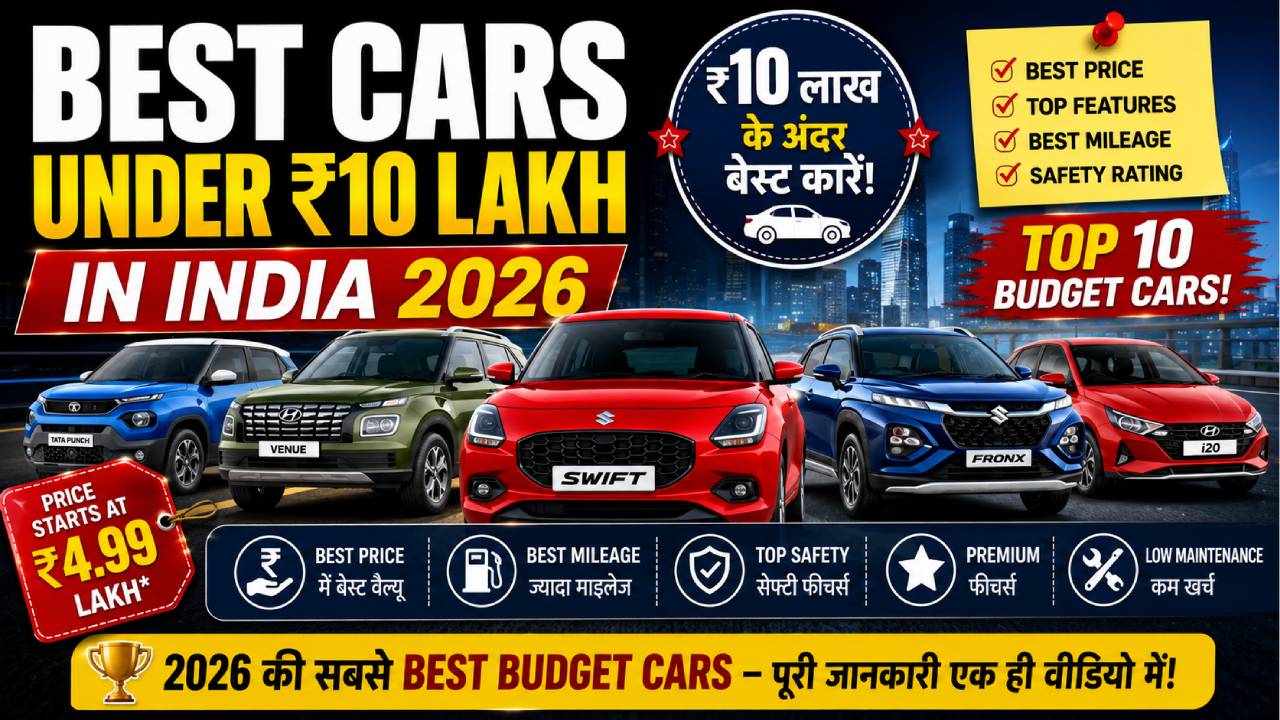 Best Cars Under ₹10 Lakh in India 2026: Top 10 Budget Cars with Price & Feature